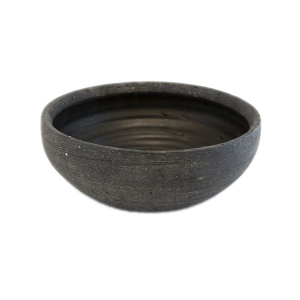 Runde Keramikschale schwarz Ø 26 cm H11 cm