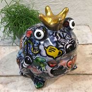 Bild von Cooler Keramik-Frosch mit Graffiti-Design
