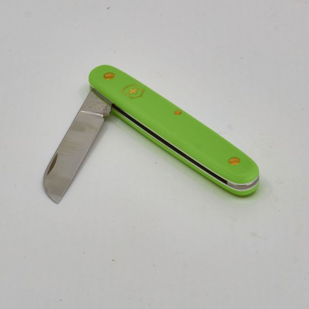 Bild von Blumenmesser 100mm 'Victorinox' pastellgrün, Rechtshänder