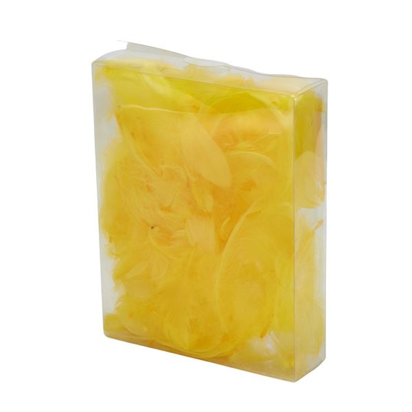 Image sur Plumes "colorées" en boîte de 20 g, jaunes