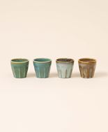 Image sur Set de tasses en porcelaine émaillées à la main, tasses à expresso