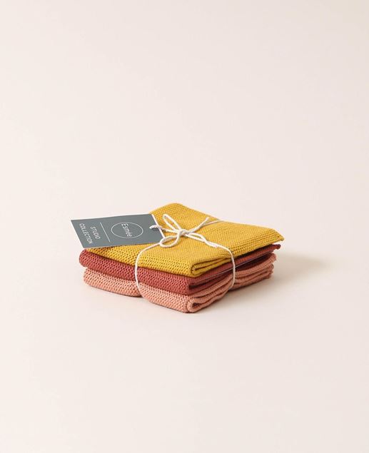Image de Set de lingettes nettoyantes en coton tricoté