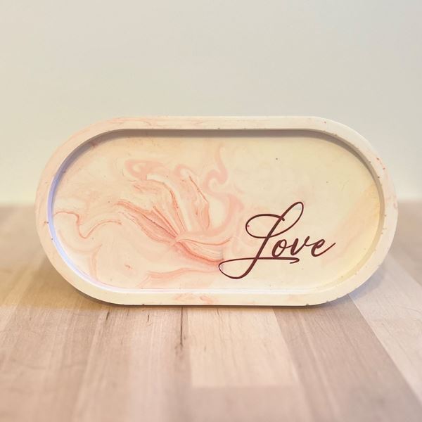 Ovales Tablett "Love"
