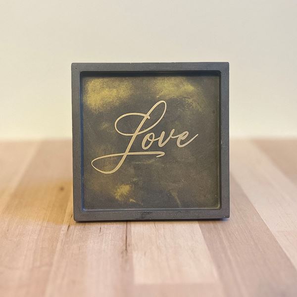 Quadratisches Tablett "Love"