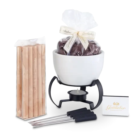 Caisse en bois "fondue au chocolat
