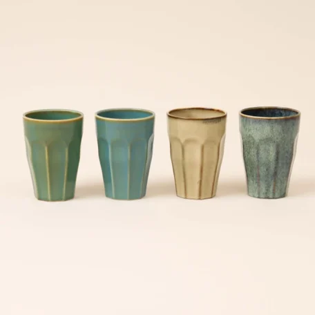 Set de tasses en porcelaine émaillée à la main, tasses à latte macchiato