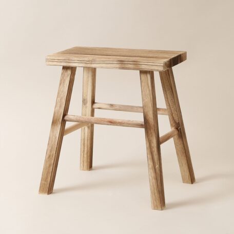 Tabouret décoratif rectangulaire en bois