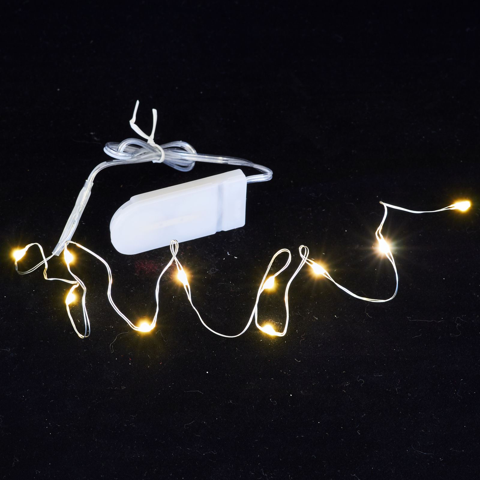 Guirlande lumineuse à piles 'Micro LED' 10 lumières / 0,5 mètre