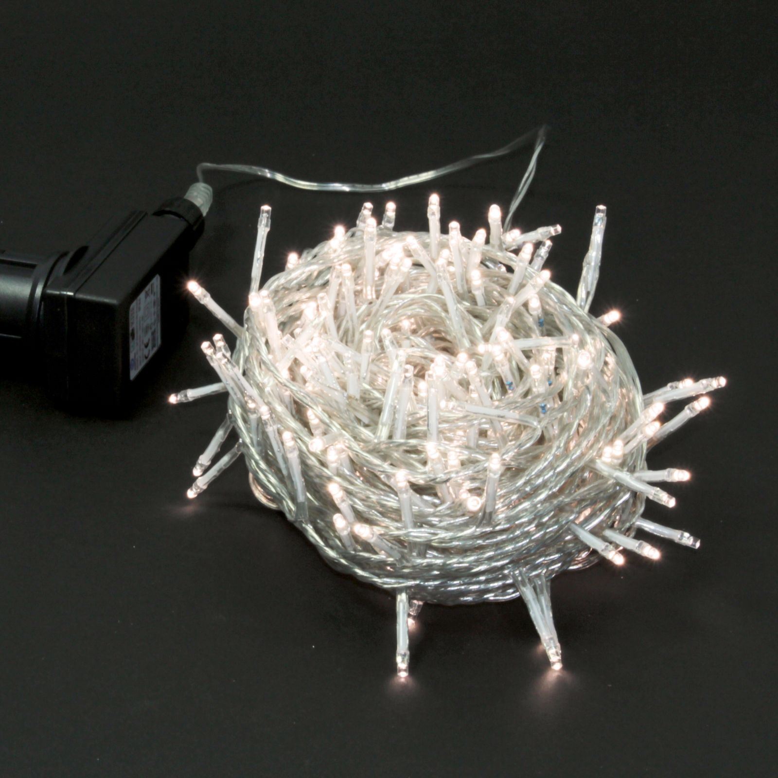 230V-Lichterkette 'klassisch warmweiss' transparent 120 LED - 9m