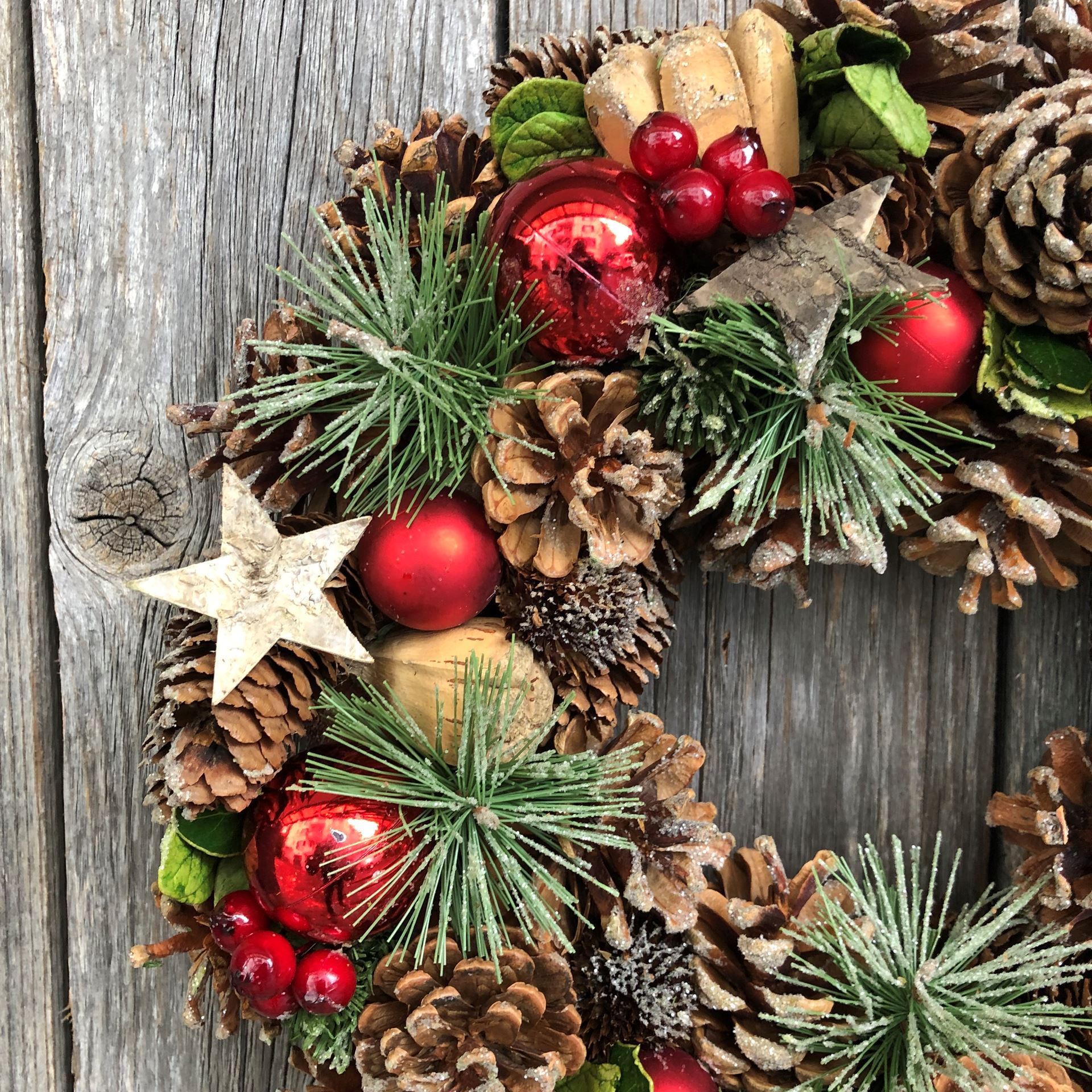 Weihnachtskranz rot-grün  33cm (künstlich)