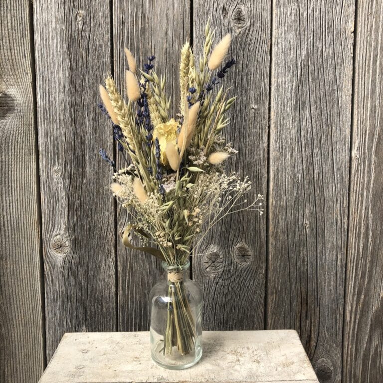 Trockenblumenstrauss Mix mit Vase - FleuropHOME