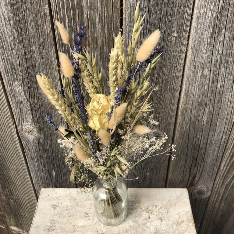 Trockenblumenstrauss Mix mit Vase - FleuropHOME