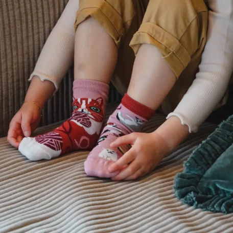 Playful Cat Kids Socks