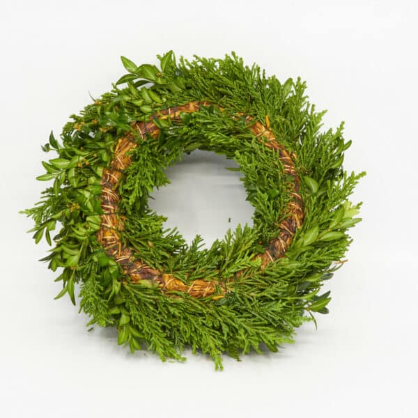 Kranz gebunden 'Wintergrün gemischt' Ø25 cm – Image 3
