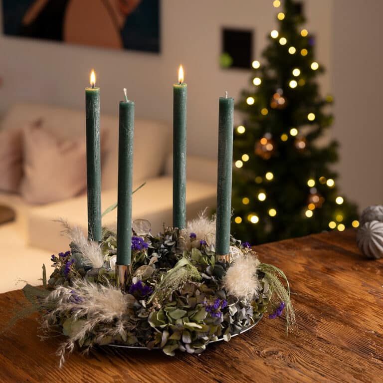 Adventskranz Grne Kerzen