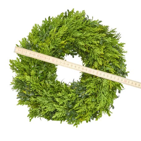 Couronne de l'Avent 'brute' Ø30cm avec 4 bougies blanches 5x10cm