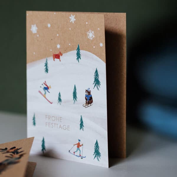 Handgemalte Grusskarten -3er Set Weihnachten – Image 4