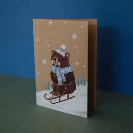 Handgemalte Grusskarten – 5er Set Weihnachten