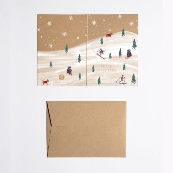 Handgemalte Grusskarten – 5er Set Weihnachten – Image 6