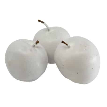 Wachsapfel glatt 'weiss' Ø4-6cm 3 Stück