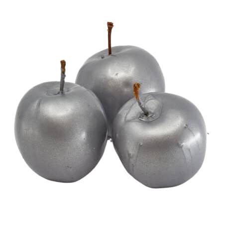 Wachsapfel glatt 'silber' Ø4-6cm 3 Stück
