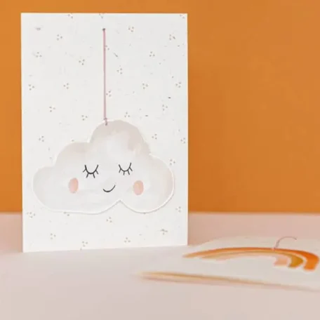 Cartes de voeux peintes à la main - Set de 3 cartes de naissance