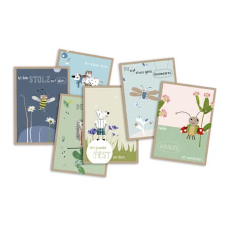 Set de cartes postales "Ecole