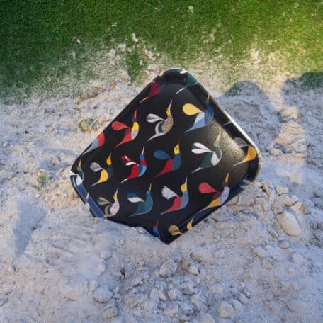 Plateau en bois de bouleau 'Ally and Friends', 27 x 20 cm