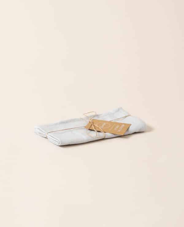 Serviette de table en tissu, à chevrons, grise