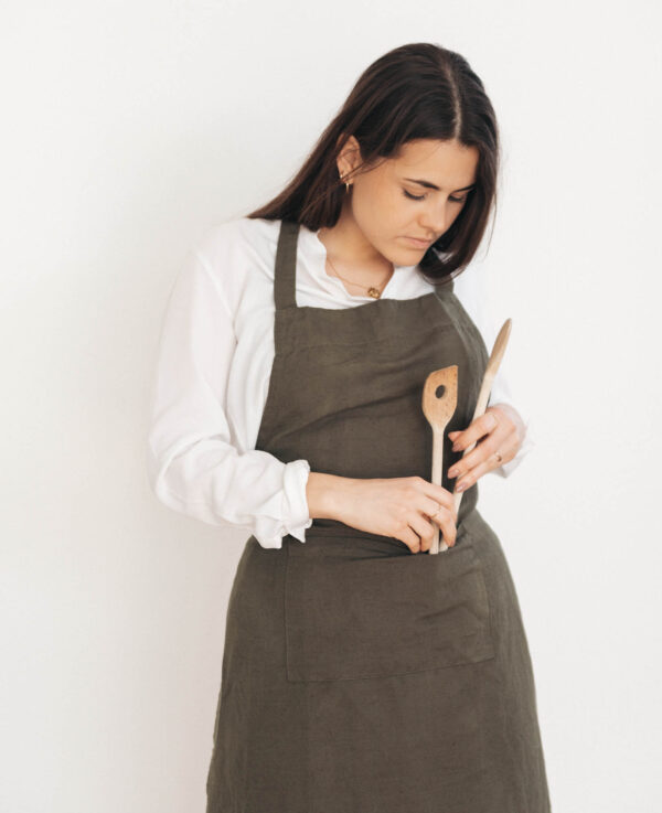 Nura Kochschürze, dusty olive - Bild 2