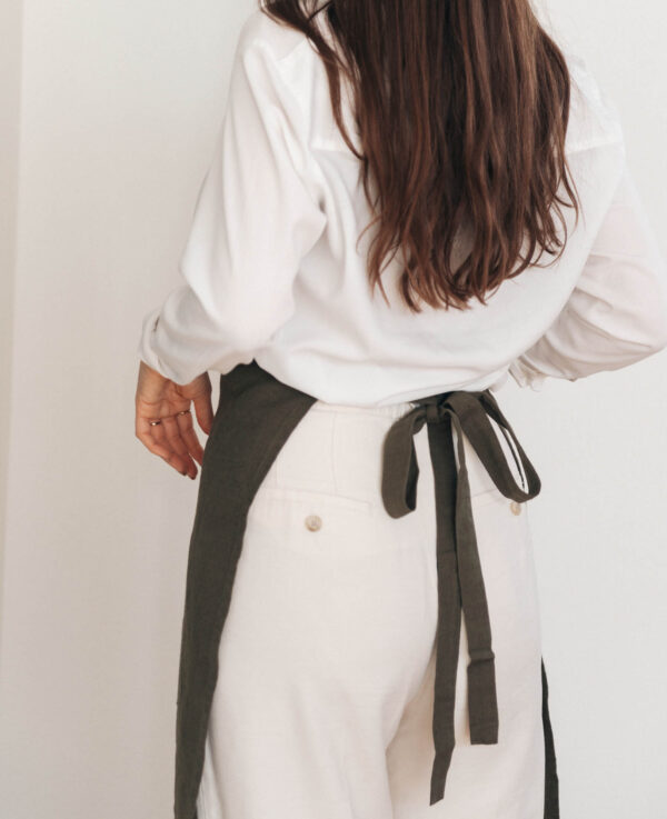 Nura Kochschürze, dusty olive - Bild 5
