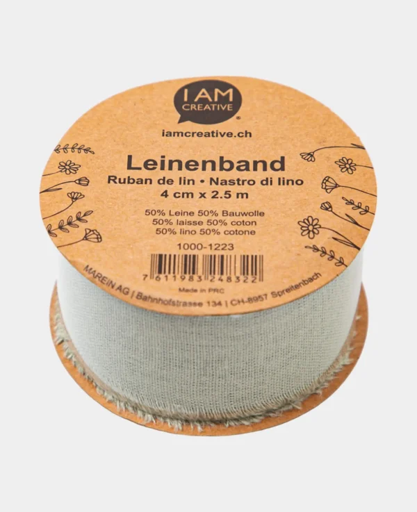 Leinenband, Soft Grün