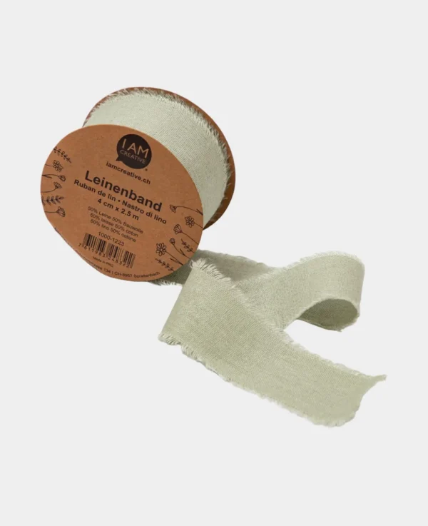 Leinenband, Soft Grün - Bild 2