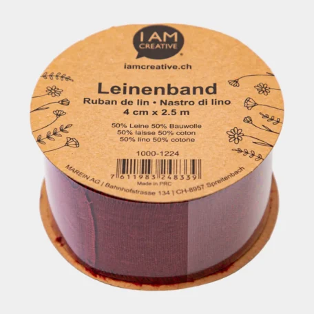Leinenband, Bordeaux Rot