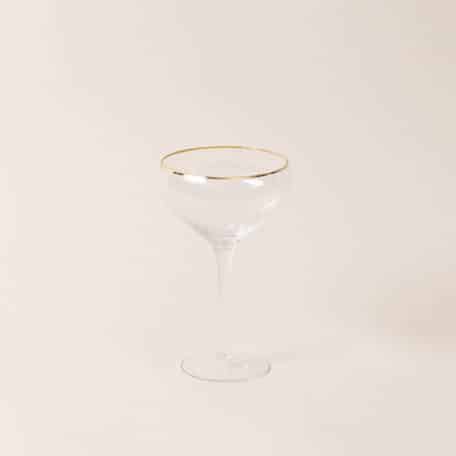 Martiniglas mit Goldrand