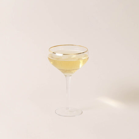 Martiniglas mit Goldrand