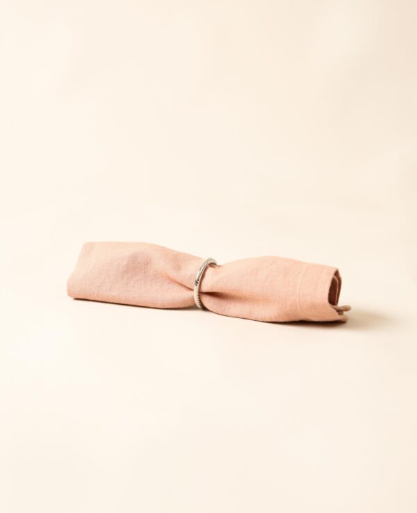 Minimalistischer schmaler Serviettenring, silber - Bild 7