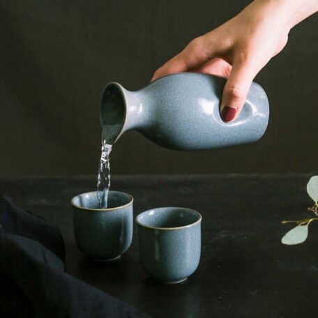 Saké Set, Krug 300ml, 4 Tassen