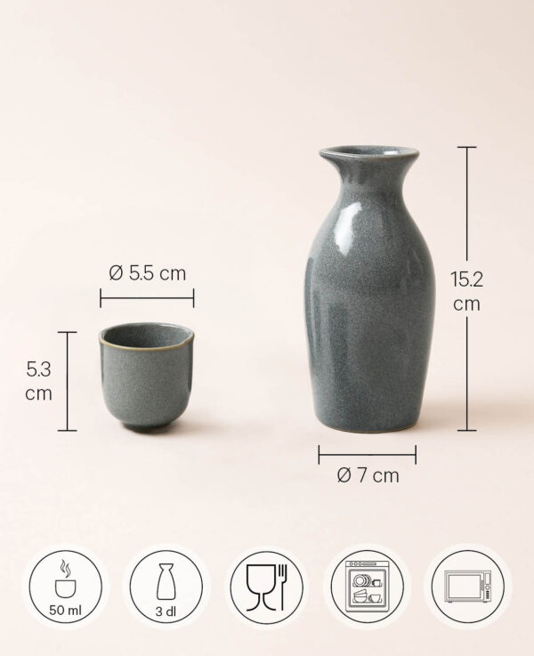 Saké Set, Krug 300ml, 4 Tassen – Image 3