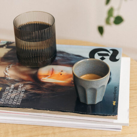 Espressotasse, blau-grau