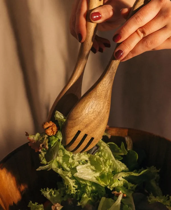 Salatbesteck aus Akazienholz - Bild 6