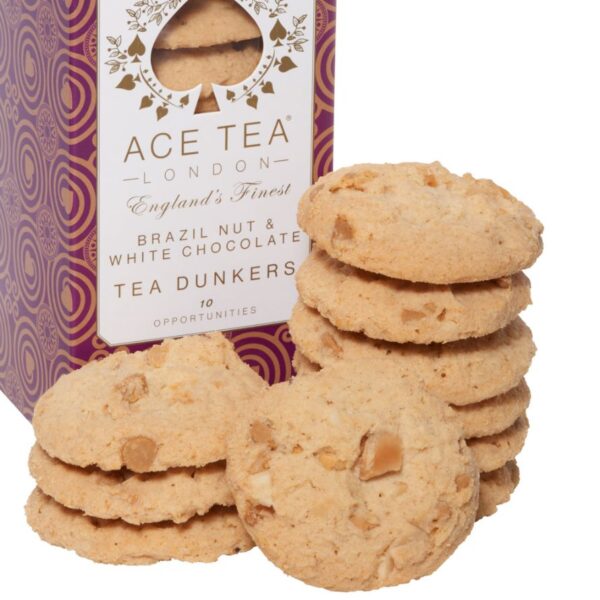 Brazil Nut & White Chocolate Tea Dunkers Cookies – 150g Ace Tea London – Image 5