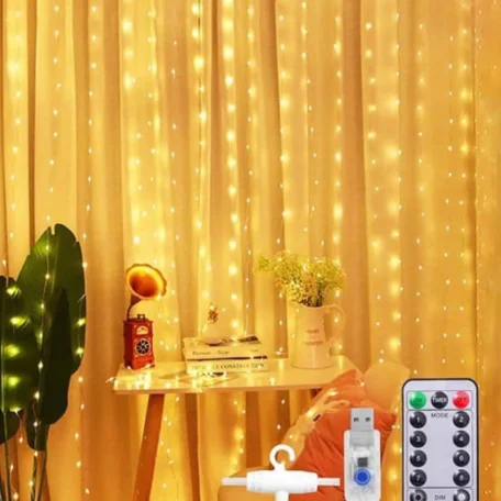 300 LED's Chaîne de lumière Rideau