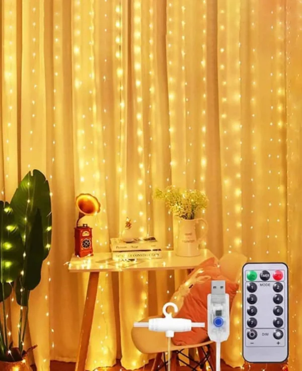 300 LED's Chaîne de lumière Rideau