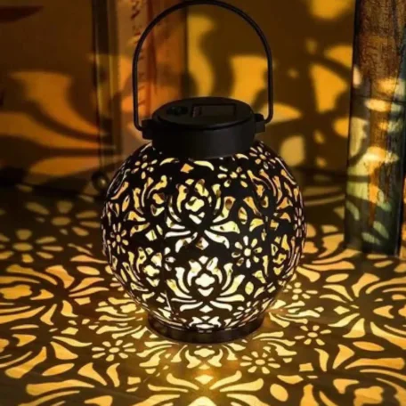 LED Solarlampe Messing