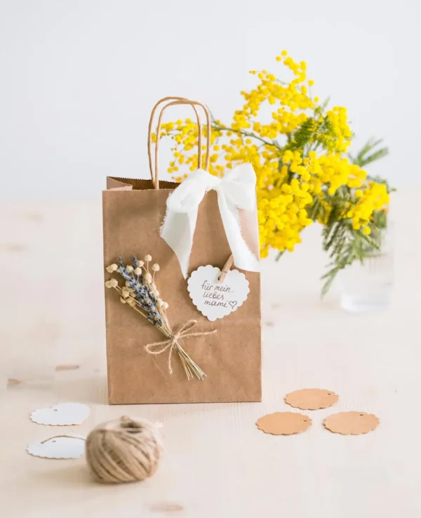 Kraftpapier Geschenktasche, (20er-Set) - Bild 3