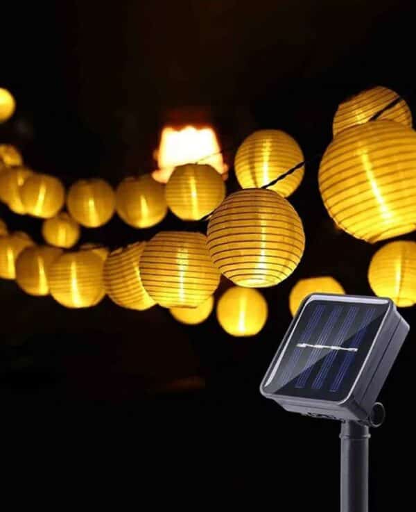 20 LED's Papier Déco Guirlande lumineuse solaire
