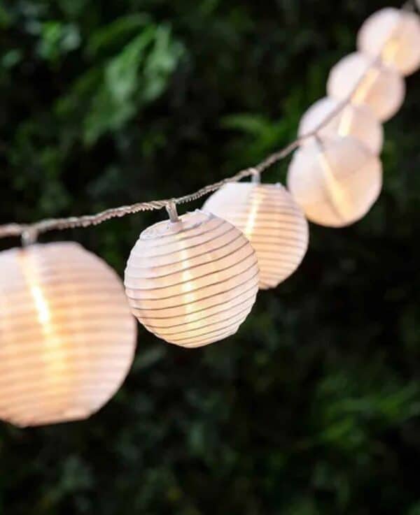 20 LED's Papier Deko Solar Lichterkette – Image 2
