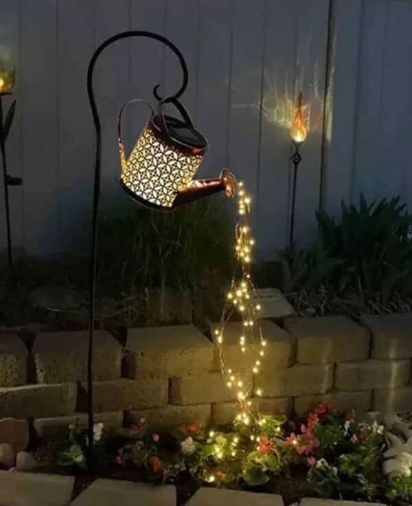 Deko Solar Lichterkette Giesskanne – Image 2