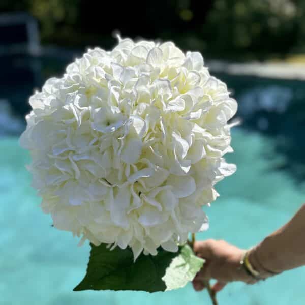 Künstliche XL-Hortensie Weiss